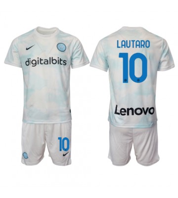 Inter Milan Lautaro Martinez #10 babykläder Bortatröja barn 2022-23 Korta ärmar (+ Korta byxor)